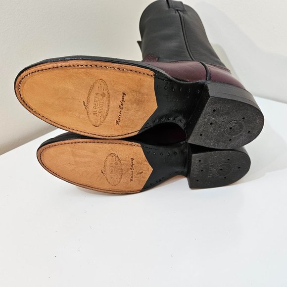 8. Cowboy Boots by Alberta Boots Co. Burgundy Kangaroo. Size 5.5 D. NIB - Picture 10 of 10